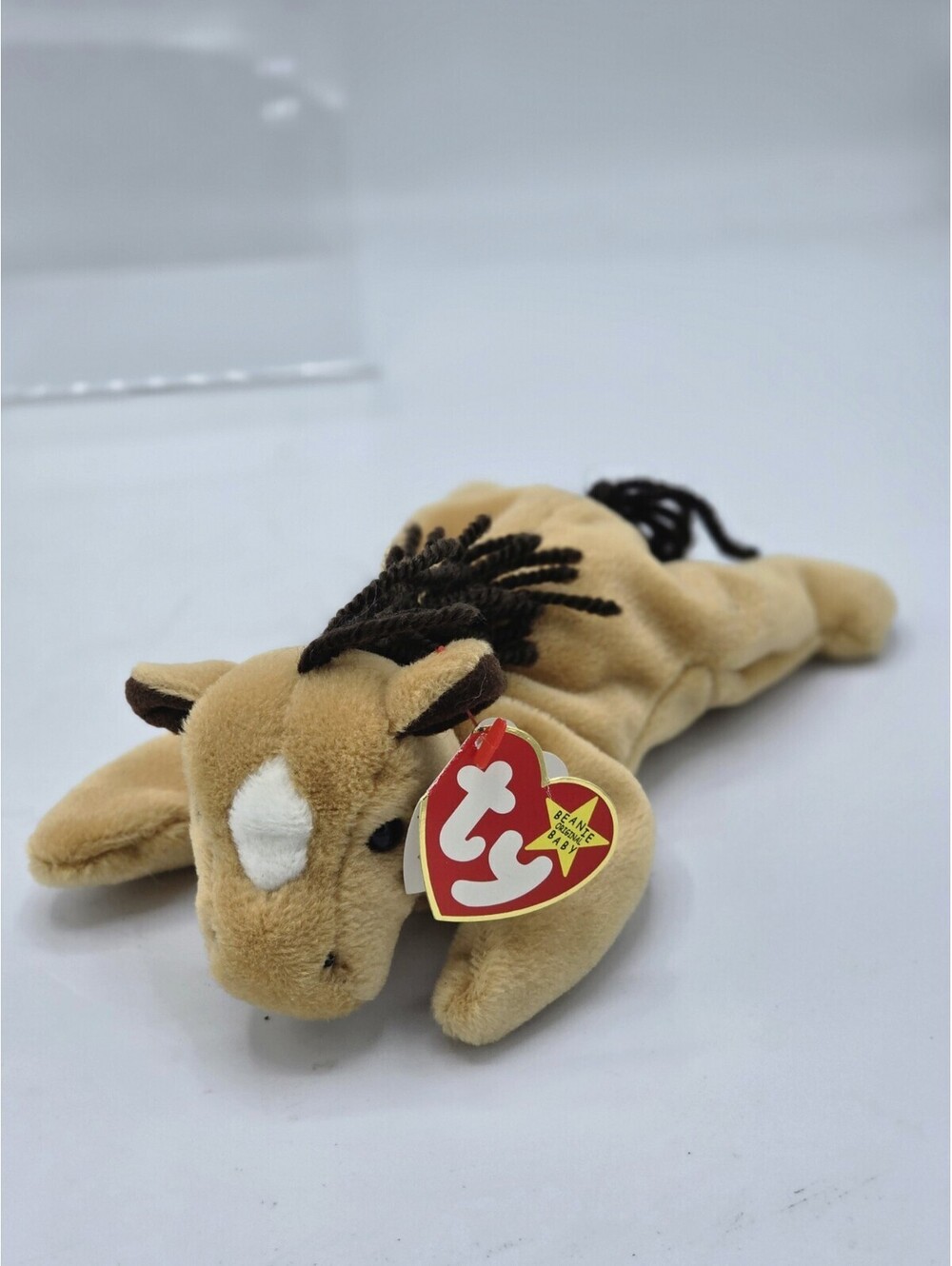TY Beanie Baby - DERBY the Horse (with star & yarn mane) (8 inch)